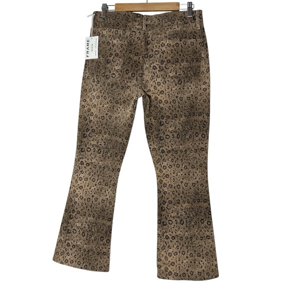 New FRAME Jeans Women's Size 29  Le Crop Mini Boot  Snake Animal Print Stretch - Picture 3 of 11